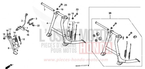BEQUILLE NTV650P de 1993